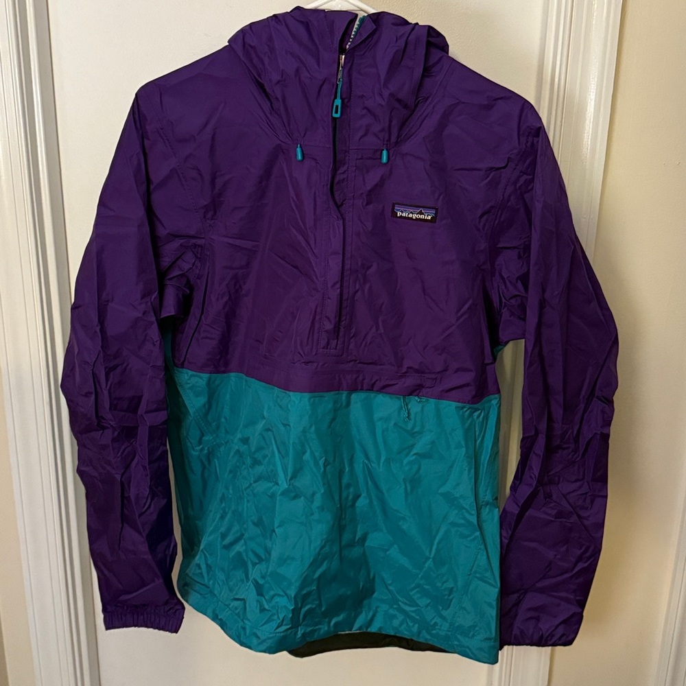Patagonia Purple and Teal Hooded Jacket
